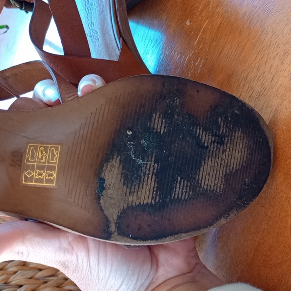 Madewell Brown Leather Strappy Block Heel Sandals - Picture 11 of 15